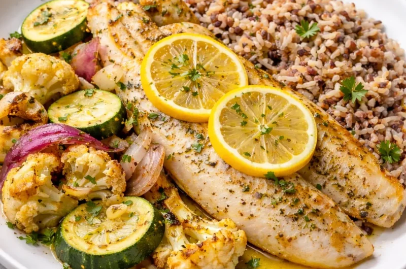 Provençal Air-Fried Tilapia & Roasted Medley