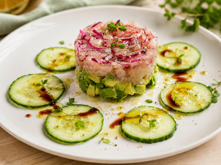 Fresh Mahi Mahi Tartare with Avocado | Easy Mediterranean Recipe