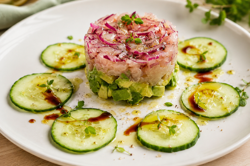 Fresh Mahi Mahi Tartare with Avocado | Easy Mediterranean Recipe