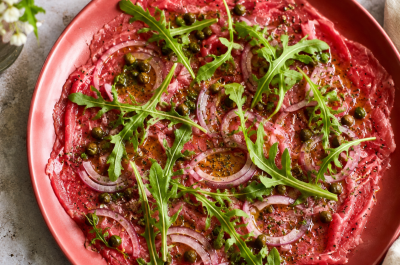 Italian Beef Carpaccio with Capers and Arugula (Authentic Recipe)