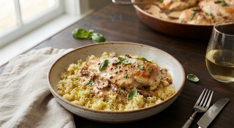Marry Me Chicken with Fluffy Couscous