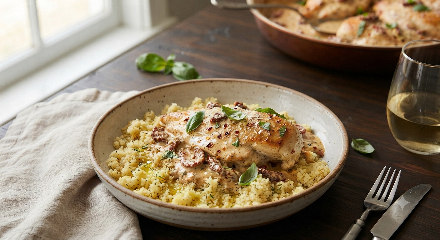 Marry Me Chicken with Fluffy Couscous