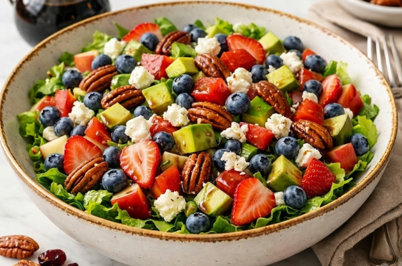 Festive 4th of July Berry & Avocado Salad