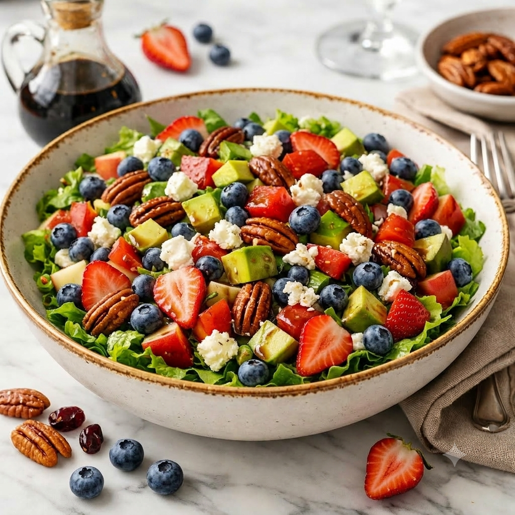 Festive 4th of July Berry & Avocado Salad