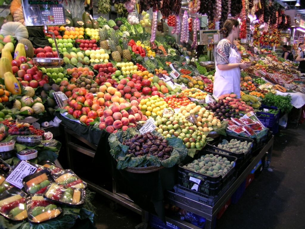 Mercado de la boqueria en Barcelona