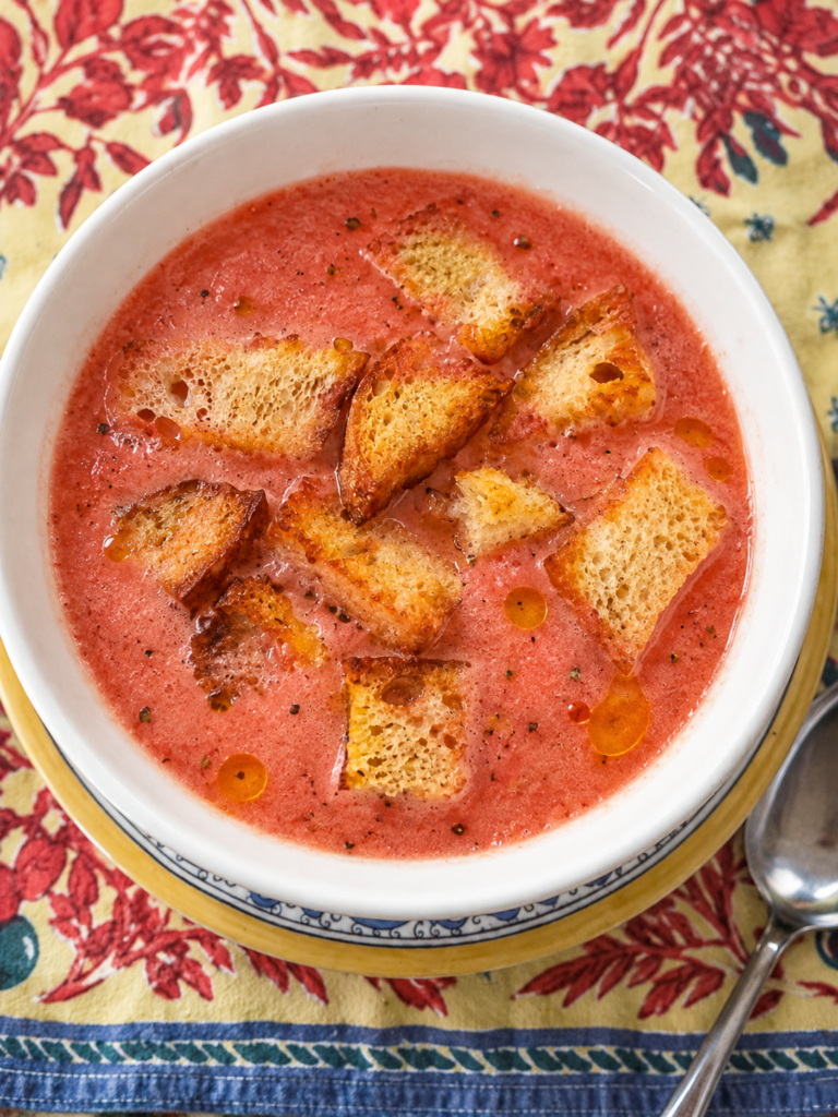 Strawberry Tomato Gazpacho