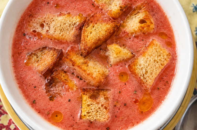 Strawberry Tomato Gazpacho