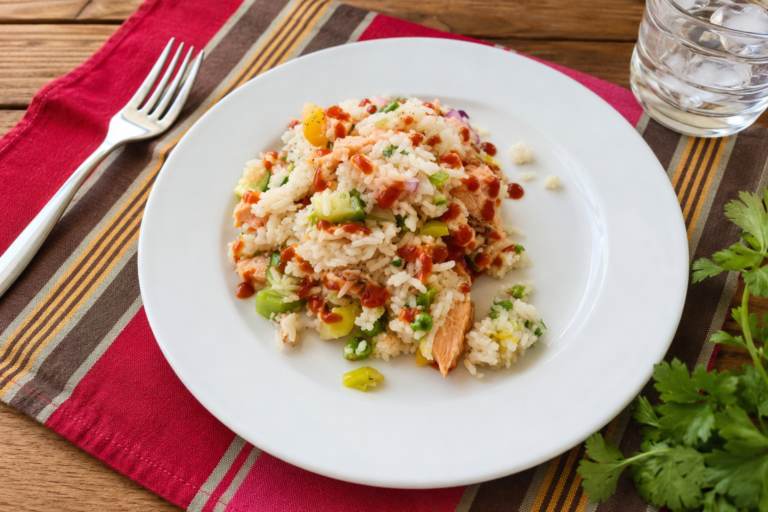 Rice with Salmon and Vegetables