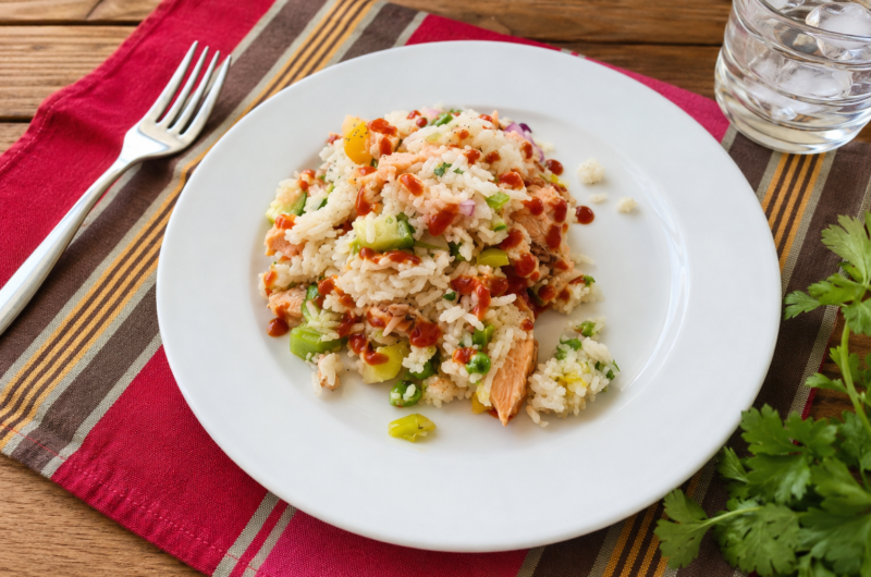 Rice with Salmon and Vegetables