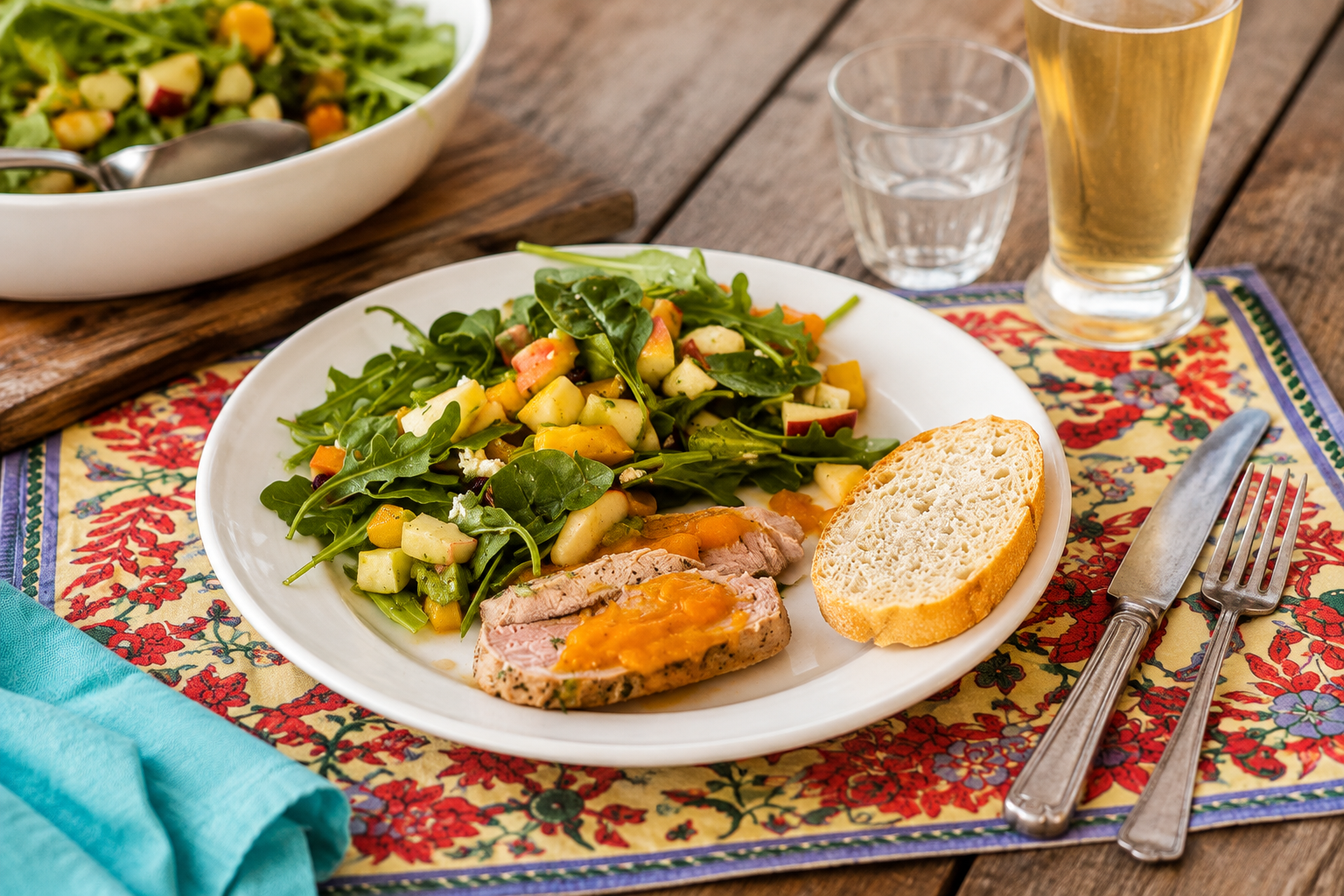 Salad with Pork Loin