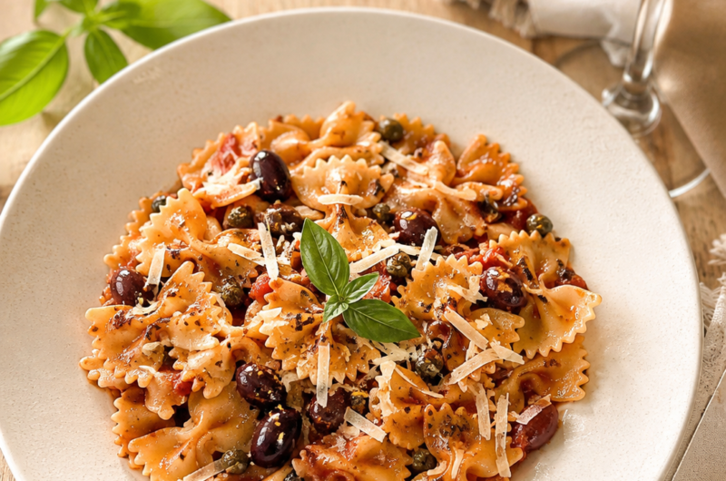 15-Minute Farfalle Puttanesca | Easy Italian Pasta Recipe