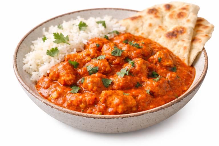 Bowl de Pollo Tikka Masala con Arroz – Receta Fácil y Cremosa