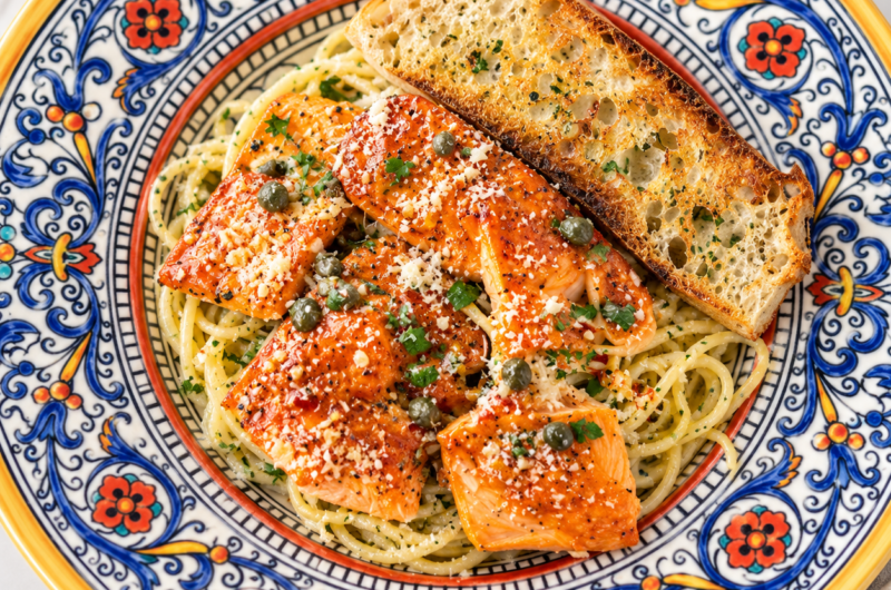mediterranean salmon pasta