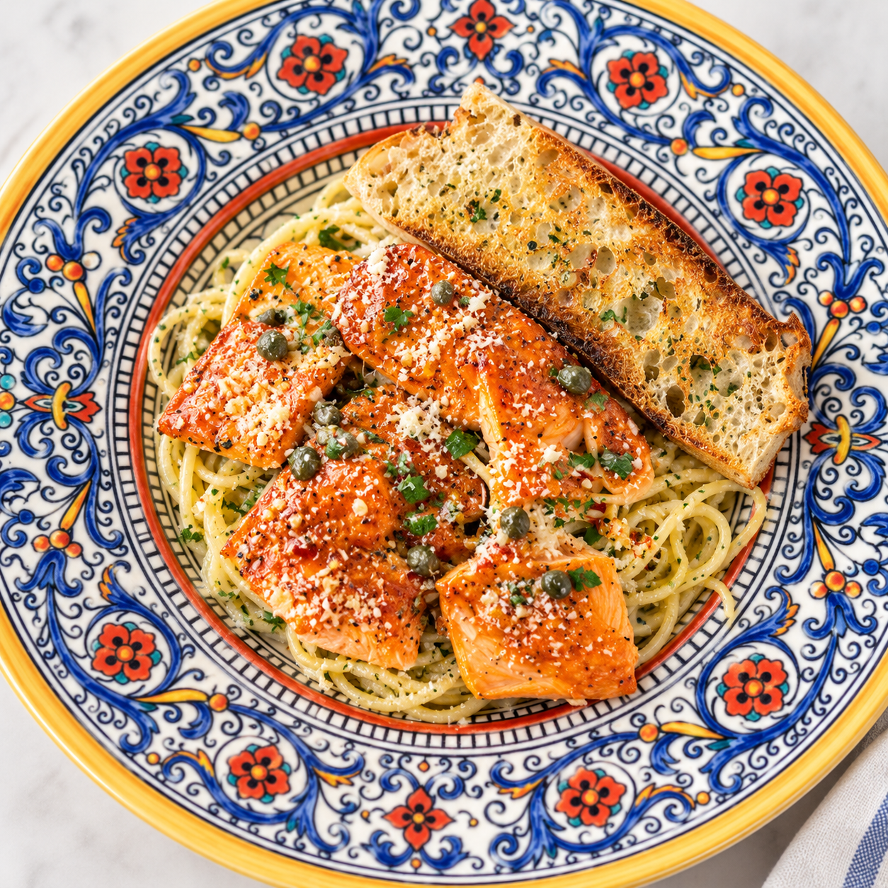 mediterranean salmon pasta