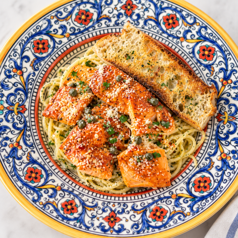 Mediterranean Salmon Pasta